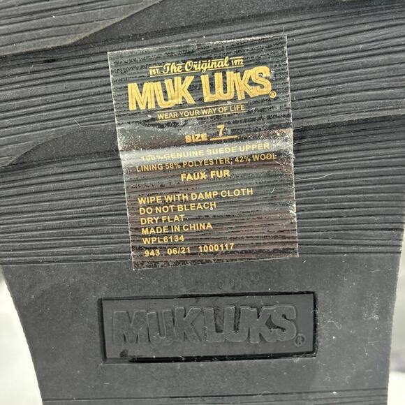 Muk Luks Ziggy Rodeo Winter Boots Genuine Suede Faux Fur Lined Gray Women's 7 - Picture 6 of 10